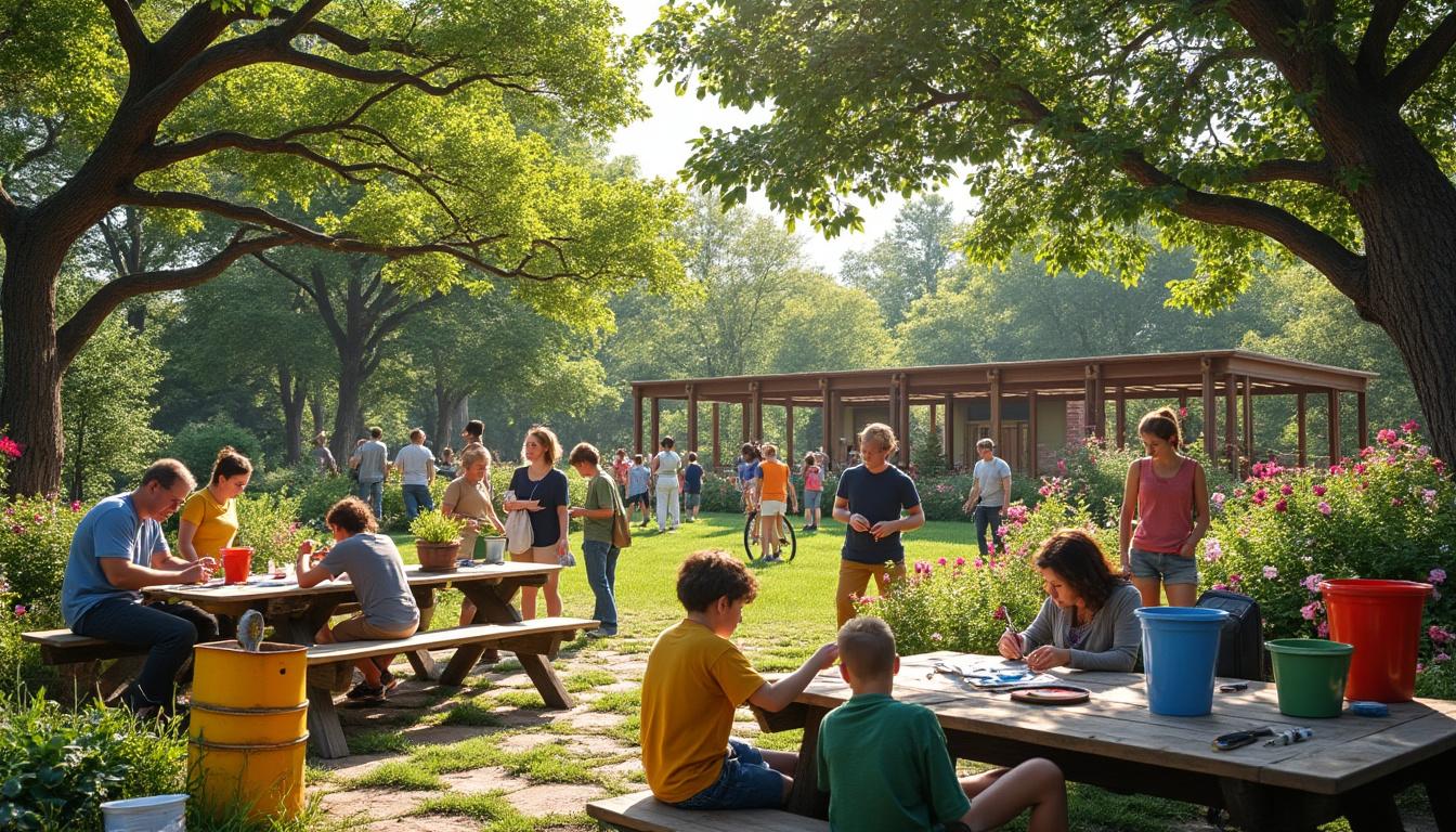 découvrez au parc saint-hubert à montrozier la magie de la transformation et du réemploi, une célébration du développement durable et de la créativité locale.