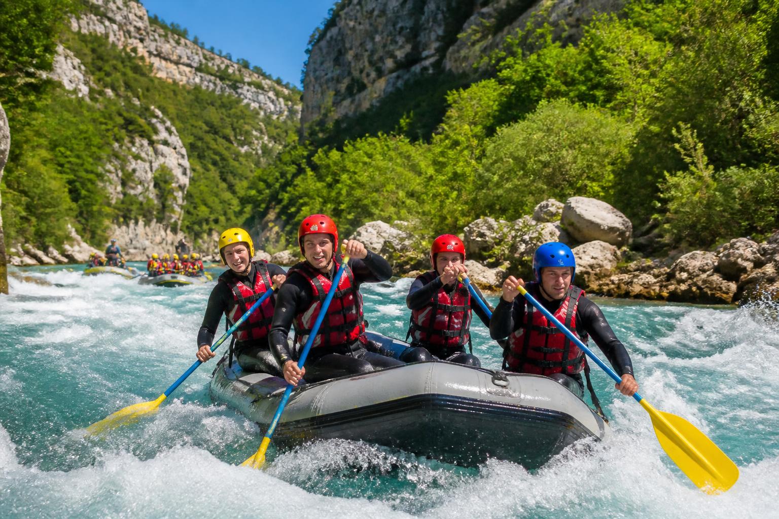 découvrez tout ce qu'il faut savoir sur le rafting dans le verdon : niveaux de difficulté, équipement nécessaire et les prestataires recommandés pour une expérience sécurisée et inoubliable.