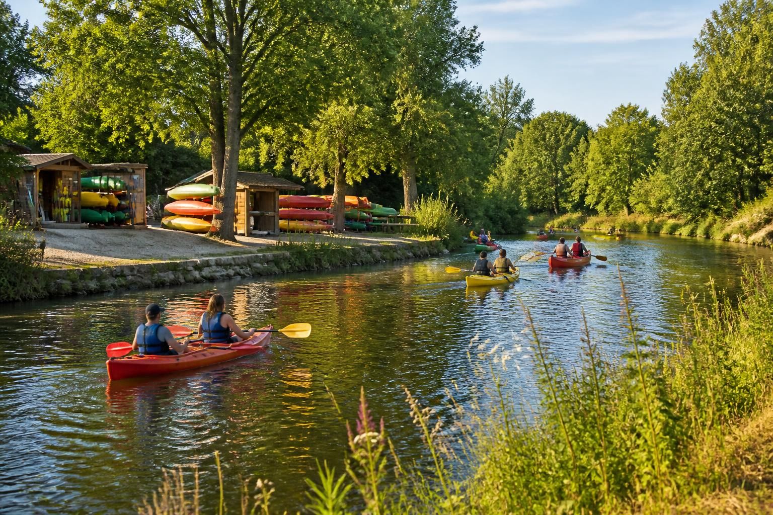 découvrez le canoë-kayak à clisson : profitez d'une descente exceptionnelle de la sèvre, avec location de matériel et bases nautiques accueillantes pour tous les niveaux.