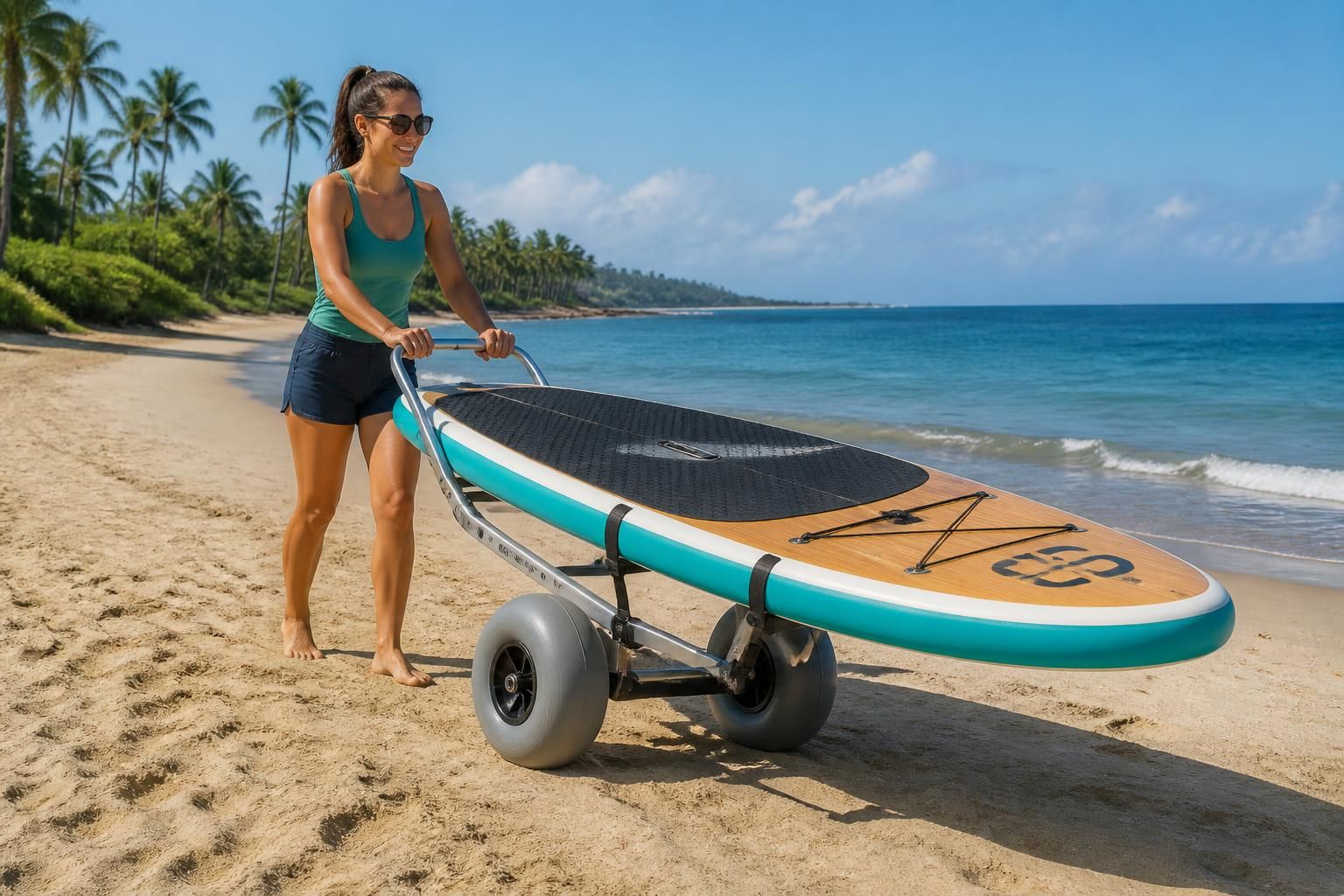 découvrez notre chariot de paddle pratique pour transporter votre board facilement et sans effort. profitez de vos sorties paddle sans vous casser le dos grâce à notre solution ergonomique et robuste.