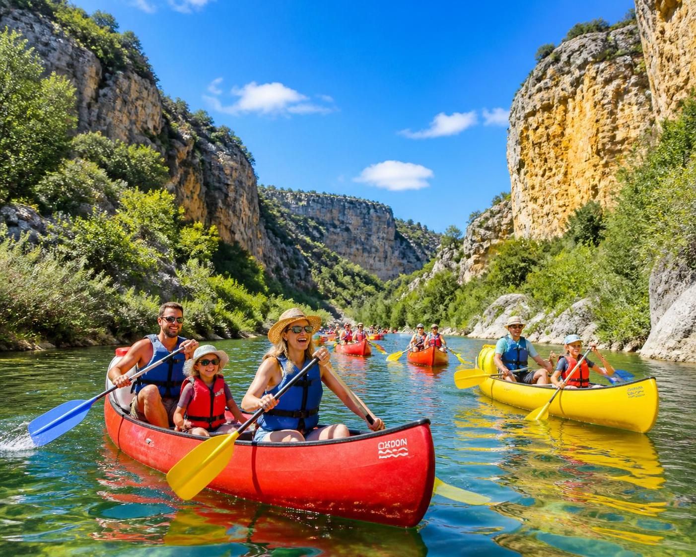 découvrez la descente du gardon en canoë à collias, une activité idéale pour toute la famille, alliant nature, aventure et détente au cœur d'un cadre exceptionnel.