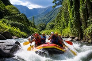 découvrez le rafting à la réunion, une aventure inoubliable sur les rivières tropicales de l'île. vivez des sensations fortes au cœur d'une nature luxuriante et préservée.